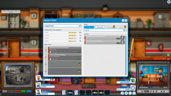Игра Mad Television Tycoon, скриншот