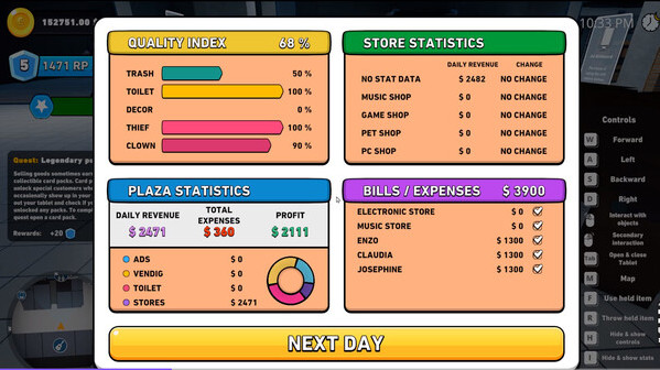 Игра MALL MANAGER SIMULATOR, скриншот