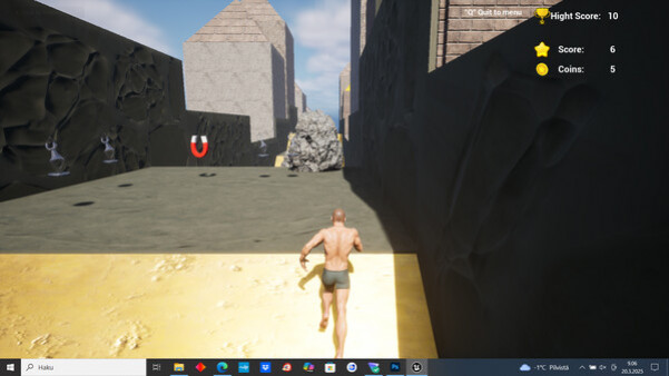 Игра Man Without Clothes Runner, скриншот
