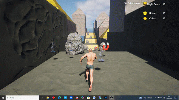 Игра Man Without Clothes Runner, скриншот