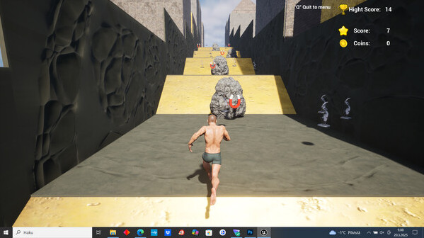 Игра Man Without Clothes Runner, скриншот