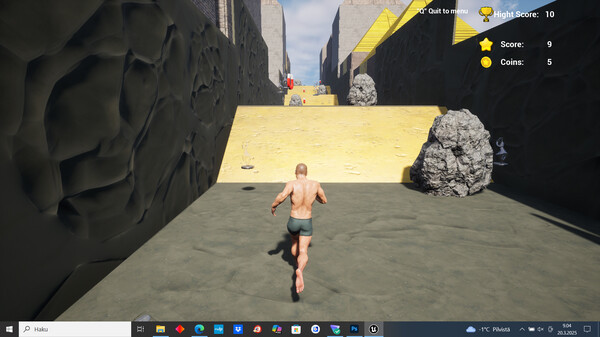 Игра Man Without Clothes Runner, скриншот