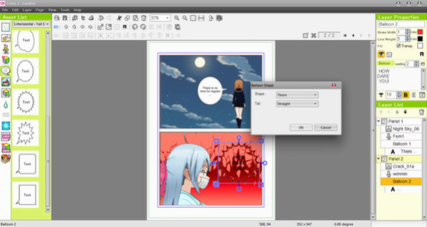 Игра Manga Maker Comipo, скриншот