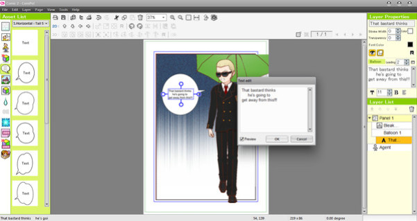 Игра Manga Maker Comipo, скриншот