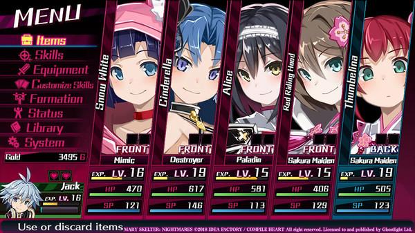 Игра Mary Skelter: Nightmares, скриншот