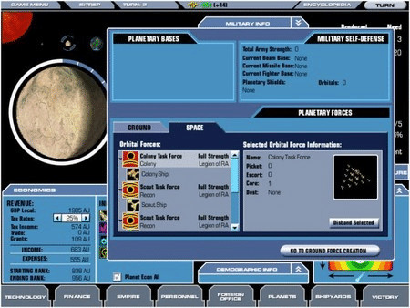 Игра Master of Orion 3, скриншот