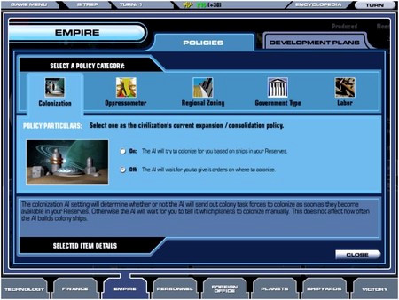 Игра Master of Orion 3, скриншот