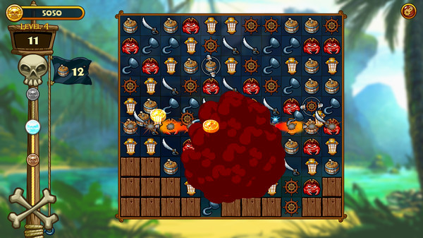 Игра Match Three Pirates! Heir to Davy Jones, скриншот