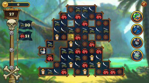Игра Match Three Pirates! Heir to Davy Jones, скриншот