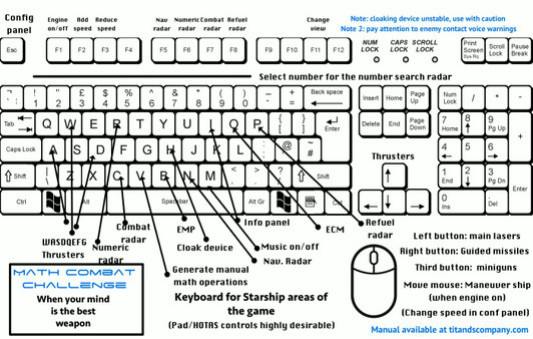 Игра Math Combat Challenge, скриншот