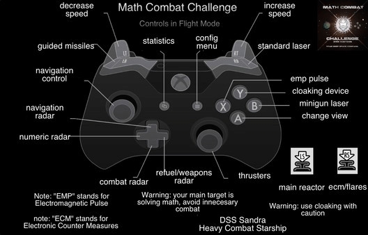 Игра Math Combat Challenge, скриншот