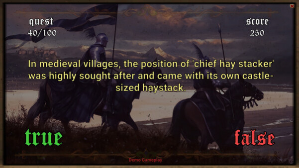 Игра Medieval Questionnaire, скриншот