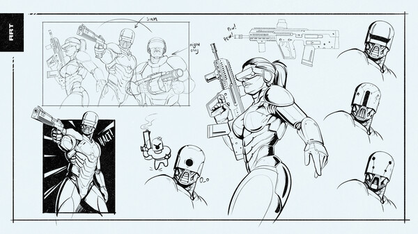 Игра Mega City Police - Digital 80's Artbook, скриншот