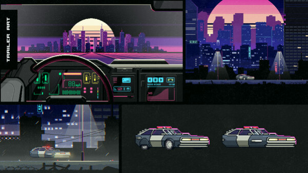 Игра Mega City Police - Digital 80's Artbook, скриншот