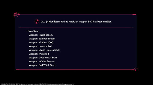 Игра Megadimension Neptunia VIIR - 4 Goddesses Online Magician Weapon Set, скриншот