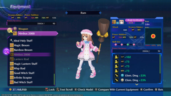 Игра Megadimension Neptunia VIIR - 4 Goddesses Online Magician Weapon Set, скриншот