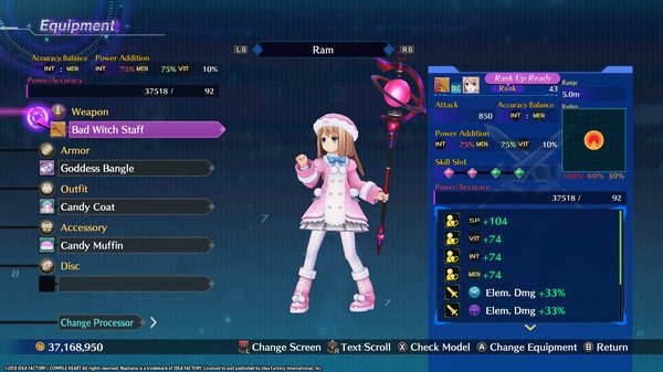 Игра Megadimension Neptunia VIIR - 4 Goddesses Online Magician Weapon Set, скриншот