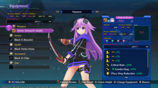 Игра 新次元遊戲 戰機少女ＶⅡＲ 四女神Ｏｎｌｉｎｅ 武士之魂 武器套組, скриншот