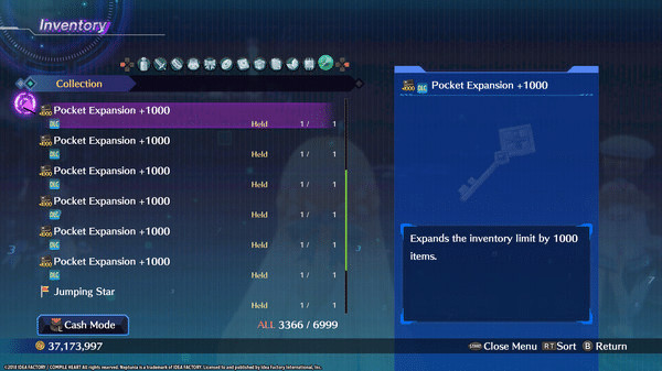 Игра Megadimension Neptunia VIIR - Inventory Expansion 2, скриншот