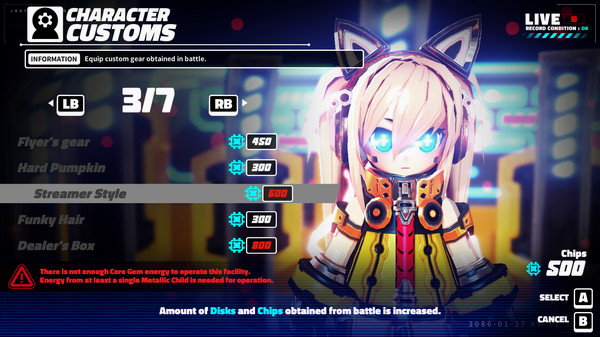 Игра METALLIC CHILD Chip Pack 500, скриншот