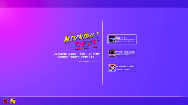 Игра Midnight Racer, скриншот