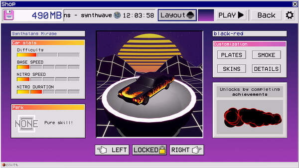 Игра Midnight Racer, скриншот