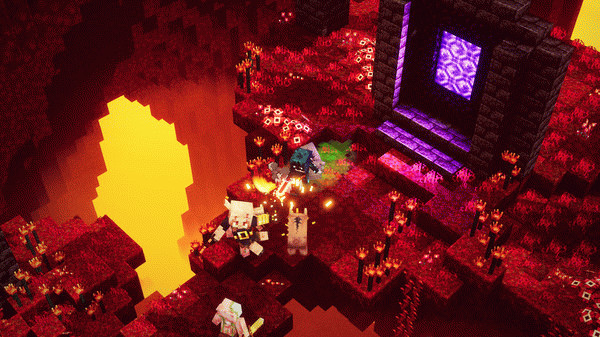 Игра Minecraft Dungeons: Пламя Нижнего мира, скриншот