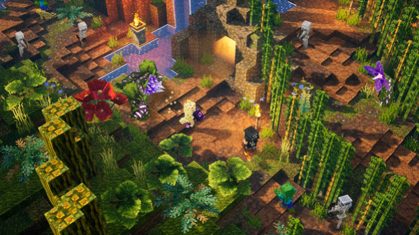 Игра Minecraft Dungeons: джунгли пробуждаются, скриншот