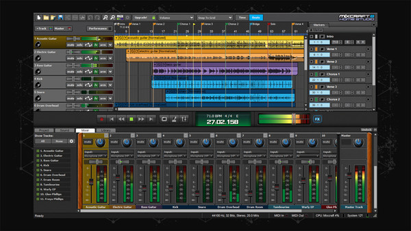 Игра Mixcraft 8 Home Studio, скриншот