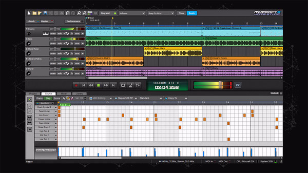 Игра Mixcraft 8 Home Studio, скриншот