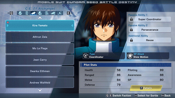 Игра MOBILE SUIT GUNDAM SEED BATTLE DESTINY REMASTERED, скриншот