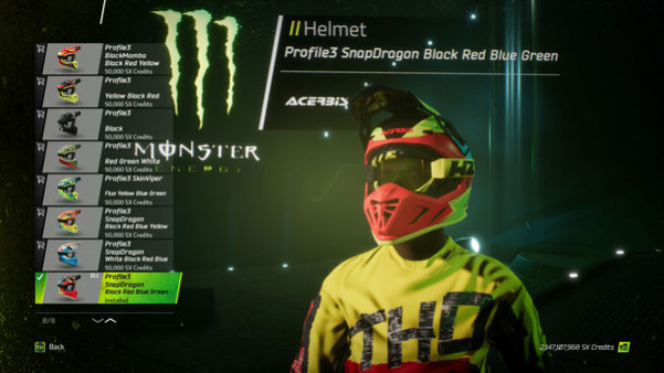 Игра Monster Energy Supercross - Yellowfire Custom Rider Pack, скриншот