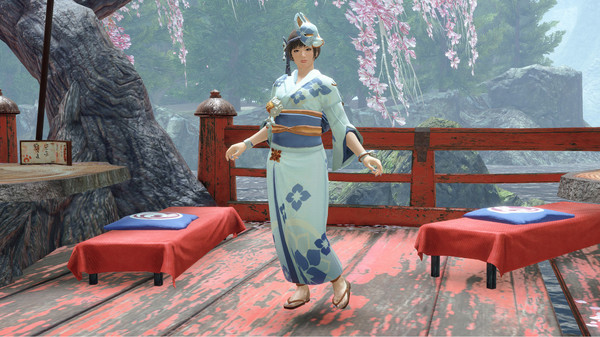 Игра MONSTER HUNTER RISE - "Floral Yukata" Hunter layered armor piece, скриншот