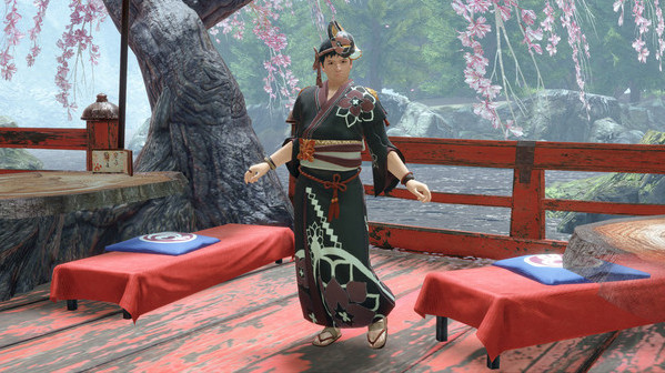 Игра MONSTER HUNTER RISE - "Floral Yukata" Hunter layered armor piece, скриншот