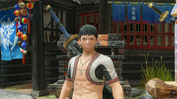 Игра MONSTER HUNTER RISE - "Kunai Earrings" Hunter layered armor piece, скриншот
