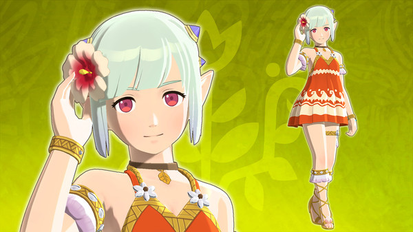 Игра Monster Hunter Stories 2: Wings of Ruin - Костюм Ины: Летнее платье, скриншот