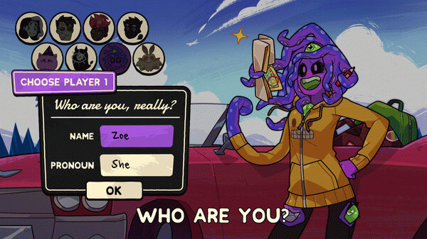 Игра Monster Roadtrip Playable character - Zoe, скриншот