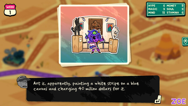 Игра Monster Roadtrip Playable character - Zoe, скриншот
