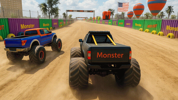 Игра Monster Truck Demolition Derby, скриншот