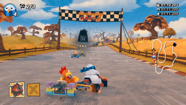 Игра Moorhuhn Kart 4, скриншот