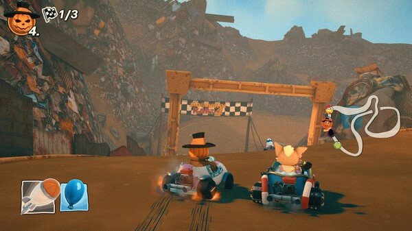 Игра Moorhuhn Kart 4, скриншот