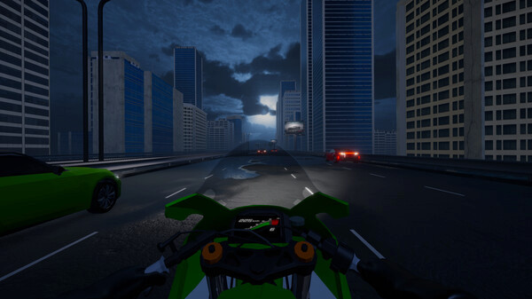 Игра Motorcycle Night Ride, скриншот