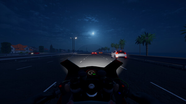 Игра Motorcycle Night Ride, скриншот