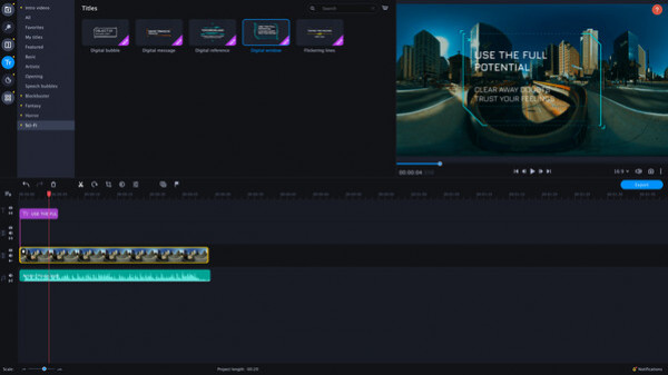 Игра Movavi Video Editor 2024 - Cinematic Set, скриншот