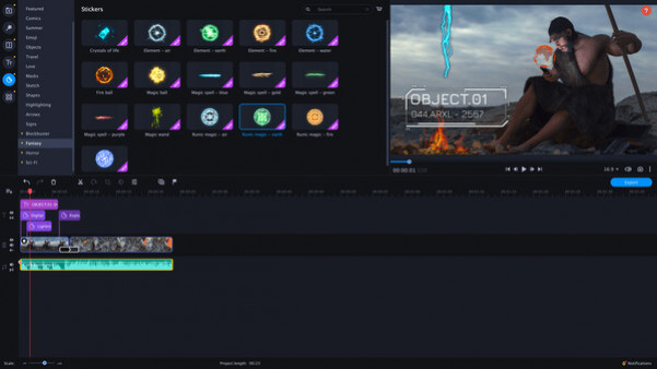 Игра Movavi Video Editor 2024 - Cinematic Set, скриншот