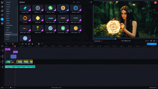 Игра Movavi Video Editor 2024 - Cinematic Set, скриншот