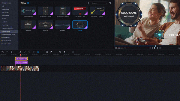 Игра Movavi Video Editor 2024 - Good Game Pack, скриншот