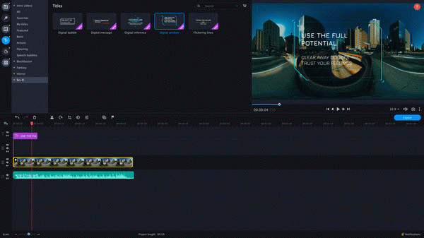 Игра Movavi Video Suite 2024 - Cinematic Set, скриншот