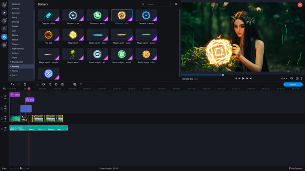 Игра Movavi Video Suite 2024 - Cinematic Set, скриншот