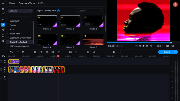 Игра Movavi Video Suite 2024 - Digital Overlay Pack, скриншот